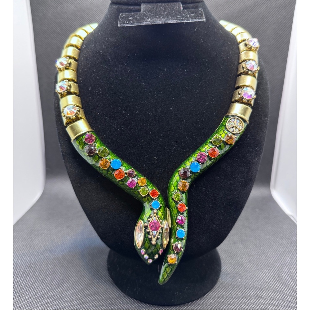 Betsey Johnson Metallic Gold Snake Necklace